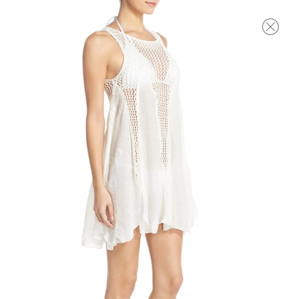 Crochet Inset Cover-Up Dress